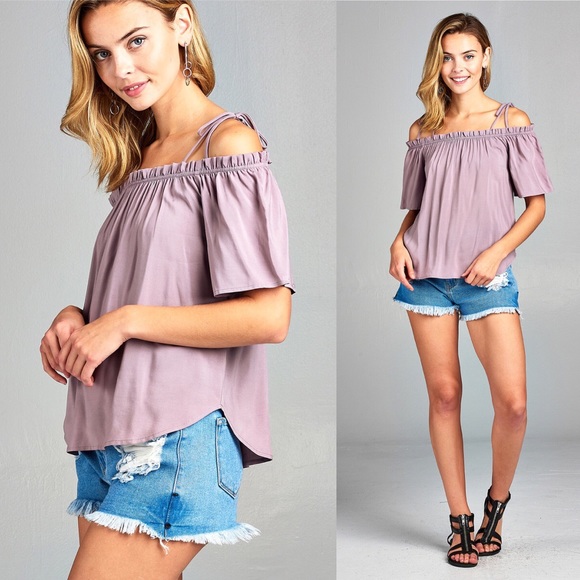 30% OFF BUNDLES Medium Tie Shoulder Woven Blouse - Picture 2 of 5